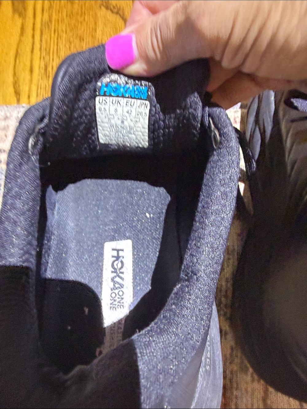Hoka One One Men's Black Athletic Running Shoes - Picture 4 of 5
